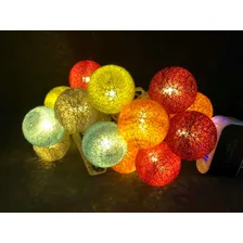 Cordão Pisca 15 Bolinhas Led Bolas Coloridas Usb/pilha Luzes Colorido Usb Foto mini 2