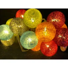 Cordão Pisca 15 Bolinhas Led Bolas Coloridas Usb/pilha Luzes Colorido Usb Foto mini 3