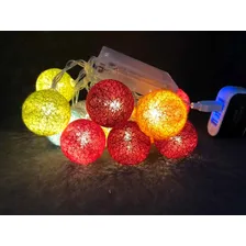 Cordão Pisca 15 Bolinhas Led Bolas Coloridas Usb/pilha Luzes Colorido Usb Foto mini 4