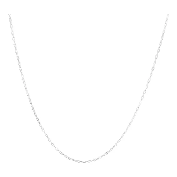 Cordão Prata 925 Corrente Masculina Cadeado Infantil 50cm Foto 1