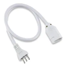 Cordão Prolongador Tripolar Branco 80cm Force Line Foto mini 1