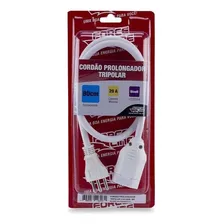 Cordão Prolongador Tripolar Branco 80cm Force Line Foto mini 4