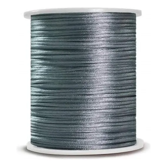 Cordão Rabo De Rato 1,0mm Circulo 50m Cor 302 - Prata Foto 1