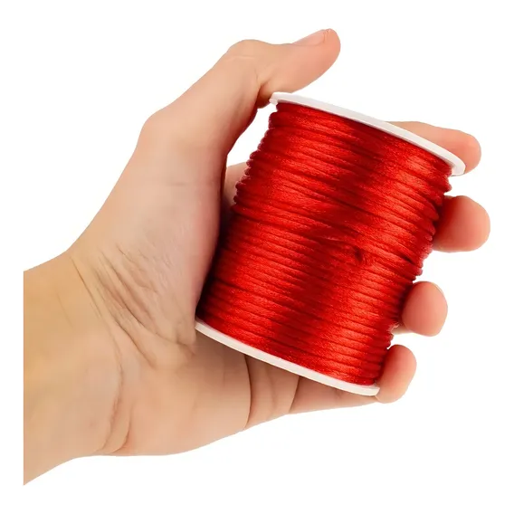 Cordão Rabo De Rato 2mm- Varias Cores Cor Vermelho-145 Foto 1