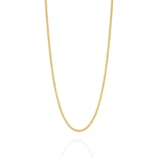 Cordão Rommanel Veneziana 60cm Banhado Ouro 18k Fino 531312 Cor Dourado Foto mini 1
