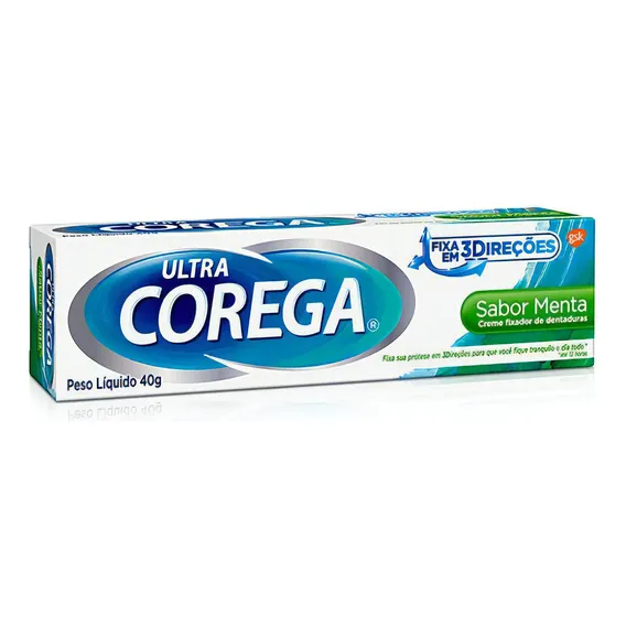 Corega Ultra Creme Fixador Para Dentaduras Menta 12h 40g Foto 1