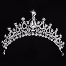 Coroa 15 Anos Princesa Tiara Miss Noiva Casamento Linda D+ 2 Cor Prateado Foto mini 3