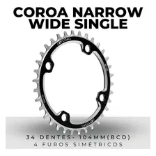 Coroa 34t Bike Narrow Wide Single Bcd 104mm Prime AlumÃnio Foto mini 2