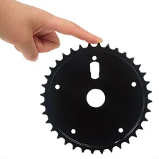 Coroa Engrenagem Volante Bicicleta 36 Dentes Aço Cor Preto Foto mini 3