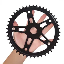 Coroa Roda Dentada Com 46 Dentes De Aço Preto Para Bicicleta Foto mini 1