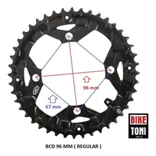 Coroa Shimano Acera Fc M3000 40d Bcd 96mm Engrenagem Bike Foto mini 4