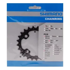 Coroa Shimano Deore Slx 2x10 10v 24t M675 Pcd 64mm Bike Top Foto mini  2