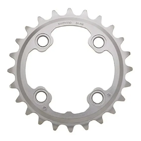 Coroa Shimano Deore Xt M785 24t Bcd 64mm 2x10 Mtb Dynasys Foto 1
