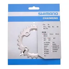 Coroa Shimano Deore Xt M785 24t Bcd 64mm 2x10 Mtb Dynasys Foto mini 2