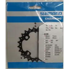 Coroa Shimano Slx M675 M615 24 Dentes Bcd 64mm 43g Mtb Bike Foto mini 2