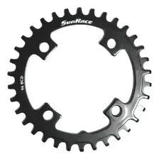 Coroa Sunrace Single Narrow Wide Bcd 96mm Bike 34 Dentes Aço Foto mini 1