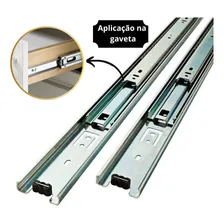 Corrediça Gaveta Trilho Telescópico 30cm 300mm Par 30kg Foto mini 2