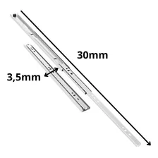 Corrediça Gaveta Trilho Telescópico 30cm 300mm Par 30kg Foto mini 3