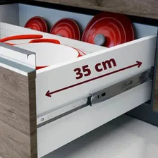 Corrediça Gaveta Trilho Telescópico 35cm 350mm Par 30kg Foto mini 3