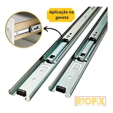 Corrediça Gaveta Trilho Telescópico 40cm 400mm Par 30kg Foto mini 2