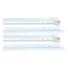 Corrediça Metálica Comum 40cm + Parafusos P/ 1 Gaveta (par) Cor Branco Foto mini 2