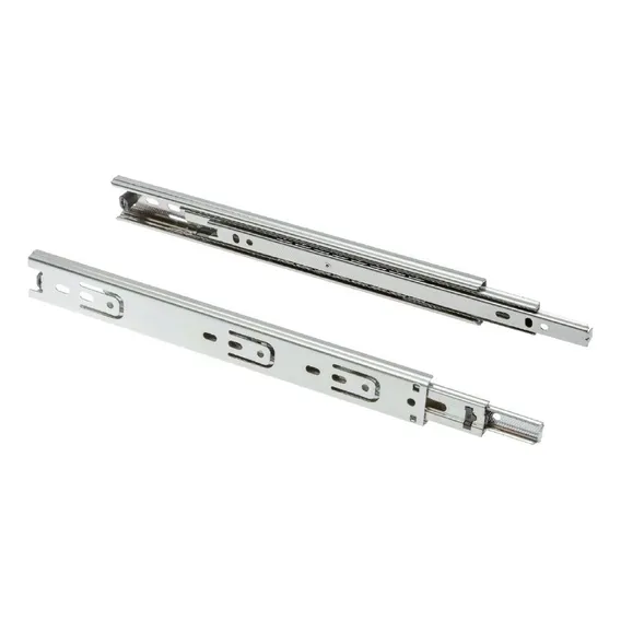 Corrediça Para Gavetas 40cm Trilho Telescopico 35kg-3 Pares Cor Cromado Foto 1