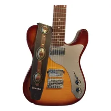 Correia Alça Country Marrom Basso Guitarra Baixo Violão Foto mini 2