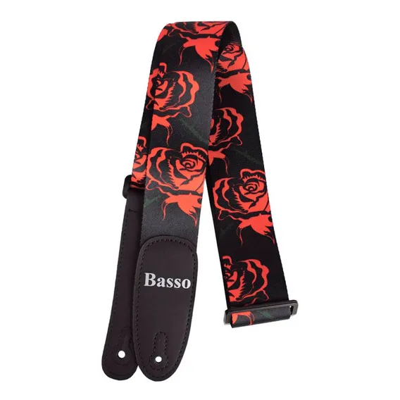 Correia Basso Poliester Rosas Vermelhas Black Friday Foto 1