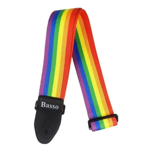 Correia Basso Sintético Arco Iris Colorido + Sf290 Foto 1