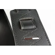 Correia Basso Vintage Liso Violao Baixo Guitarra Strap Lock Cor Preto Com Strap Lock Prata Foto mini 2