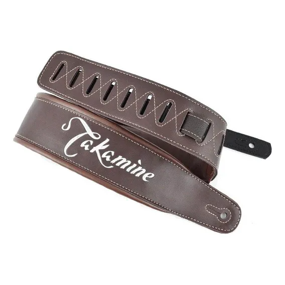 Correia Couro Ecologico Luxo Takamine Marrom Brown Tbs65 Foto 1