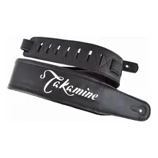 Correia Em Couro Luxo Takamine Tbs65 Preta Foto  mini 1