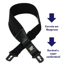 Correia Guitarra Ernie Ball Neoprene Larga Polylock C/ Trava Foto mini  3
