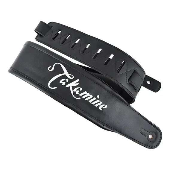 Correia Takamine Couro Luxo Tbs65 Preta Foto 1