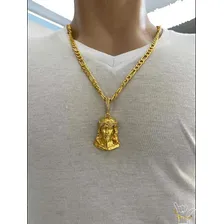 Corrente 3x1 10mm + Pingente Cruz - Banhado A Ouro 18k Foto mini 2