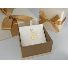Corrente Bailarina + Pingente Nossa Senhora Ouro 18k Maria Cor Amarelo Foto mini 4