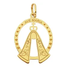 Corrente Bailarina + Pingente Nossa Senhora Ouro 18k Maria Cor Amarelo Foto mini 2