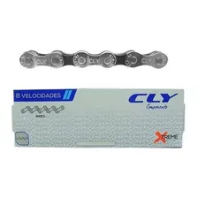 Corrente Bike Cly 6v 7v 8v Prata/ Marrom Mtb Speed Index Foto  mini 1