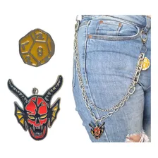 Corrente Calça Dupla Hellfire Stranger Things Punk Rock Cor Prateado Foto  mini 1