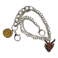 Corrente Calça Dupla Hellfire Stranger Things Punk Rock Cor Prateado Foto mini  2