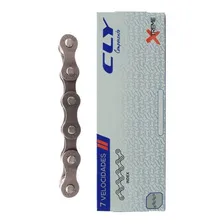 Corrente Cly Bicicleta 7v 21v Marrom 116 Elos Bike Mtb Speed Foto  mini 1