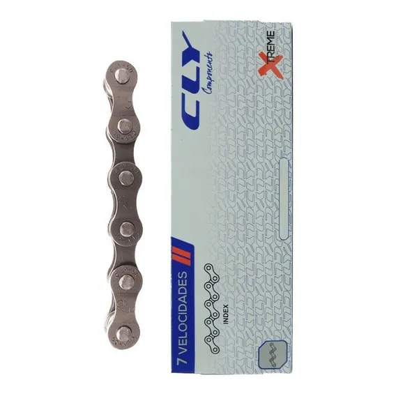 Corrente Cly Bicicleta 7v 21v Marrom 116 Elos Bike Mtb Speed Foto 1