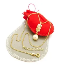Corrente Colar Feminino 45/50cm Perola Folheado Ouro Cr618a Foto mini 3