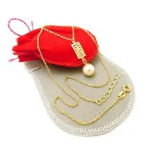 Corrente Colar Feminino 45/50cm Perola Folheado Ouro Cr618a Foto mini 1