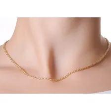 Corrente Colar Feminino Cordão Baiano Banhado A Ouro 18k Foto mini 1