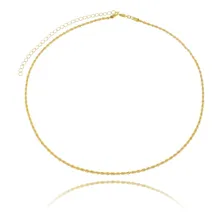 Corrente Colar Feminino Cordão Baiano Banhado A Ouro 18k Foto mini 2