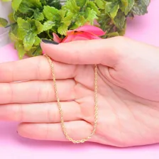 Corrente Colar Feminino Cordão Baiano Banhado A Ouro 18k Foto mini 4