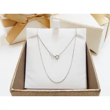 Corrente Colar Gargantilha Feminina Em Ouro Branco 18k 40cm Foto mini 3