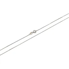 Corrente Colar Gargantilha Feminina Em Ouro Branco 18k 40cm Foto mini 1