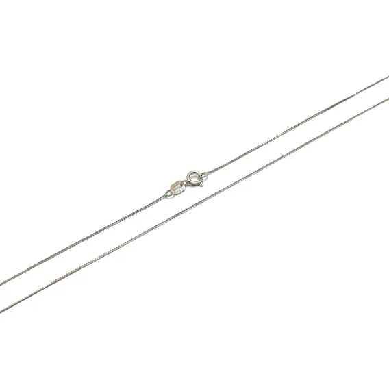 Corrente Colar Gargantilha Feminina Em Ouro Branco 18k 40cm Foto 1